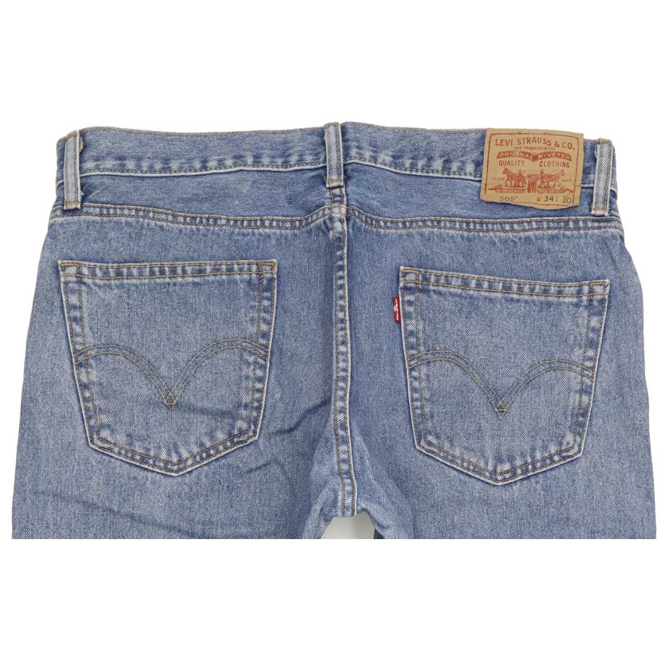 Levi's 505 Men Blue Straight Regular Jeans W35 L30