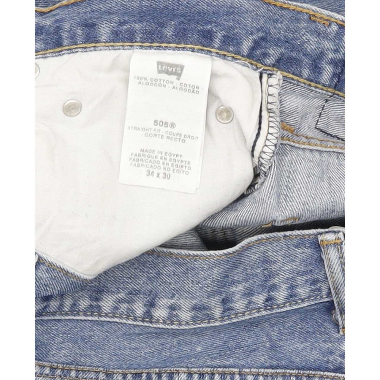 Levi's 505 Men Blue Straight Regular Jeans W35 L30