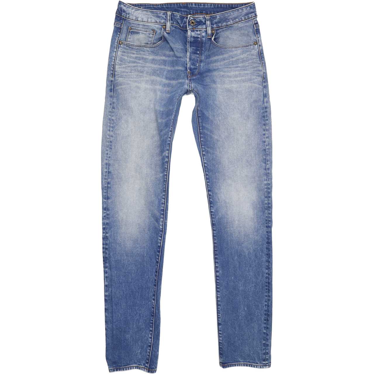 G-Star 3301 Men Blue Straight Slim Stretch Jeans W30 L34