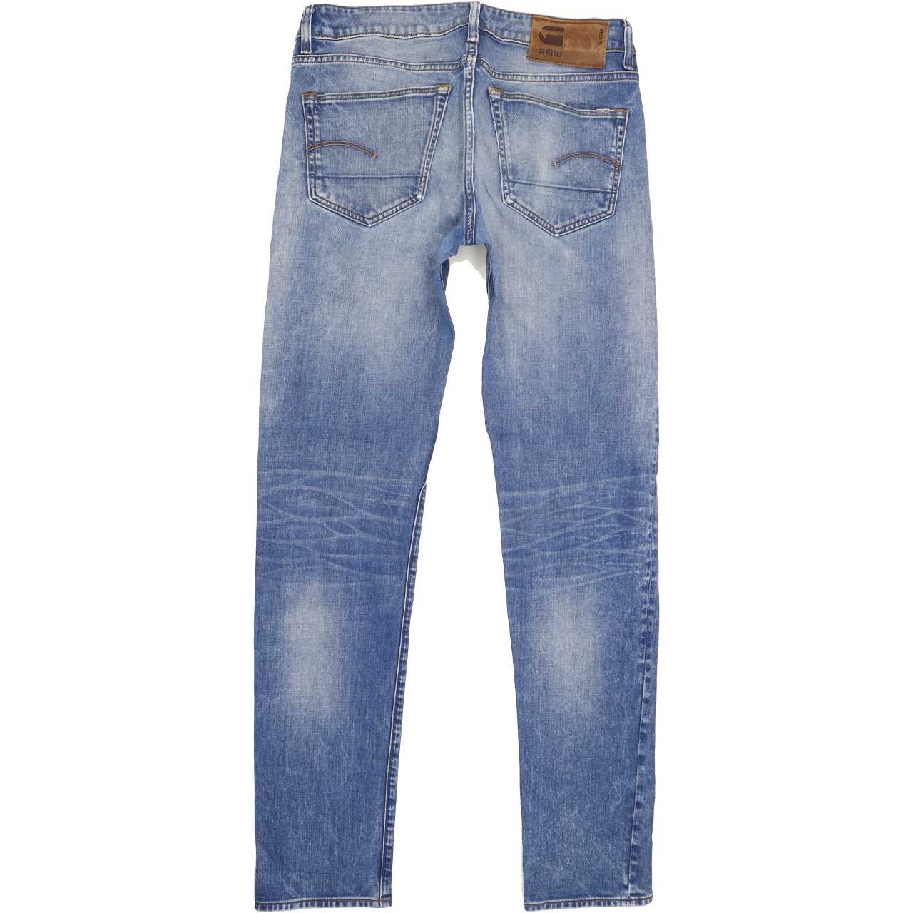 G-Star 3301 Men Blue Straight Slim Stretch Jeans W30 L34