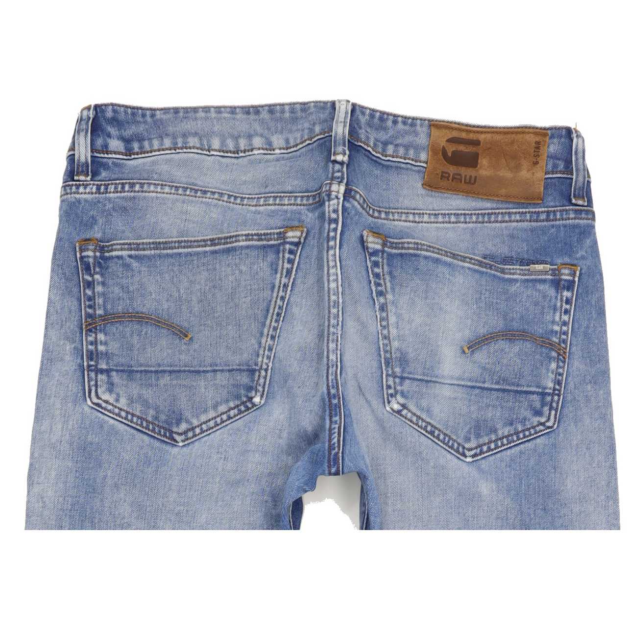 G-Star 3301 Men Blue Straight Slim Stretch Jeans W30 L34