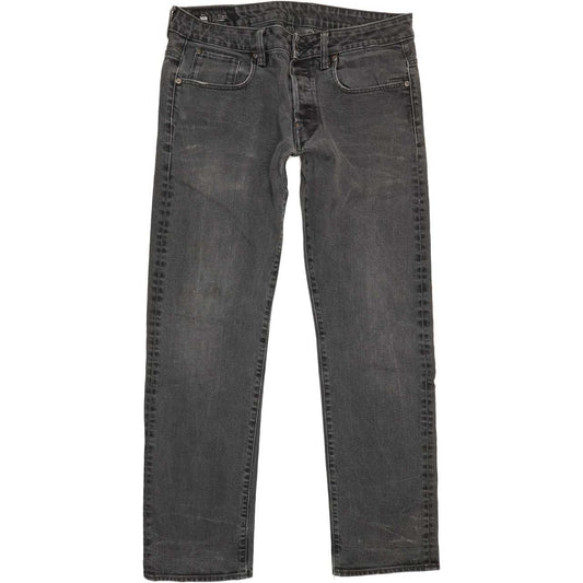 G-Star Attacc Men Grey Straight Regular Stretch Jeans W34 L30