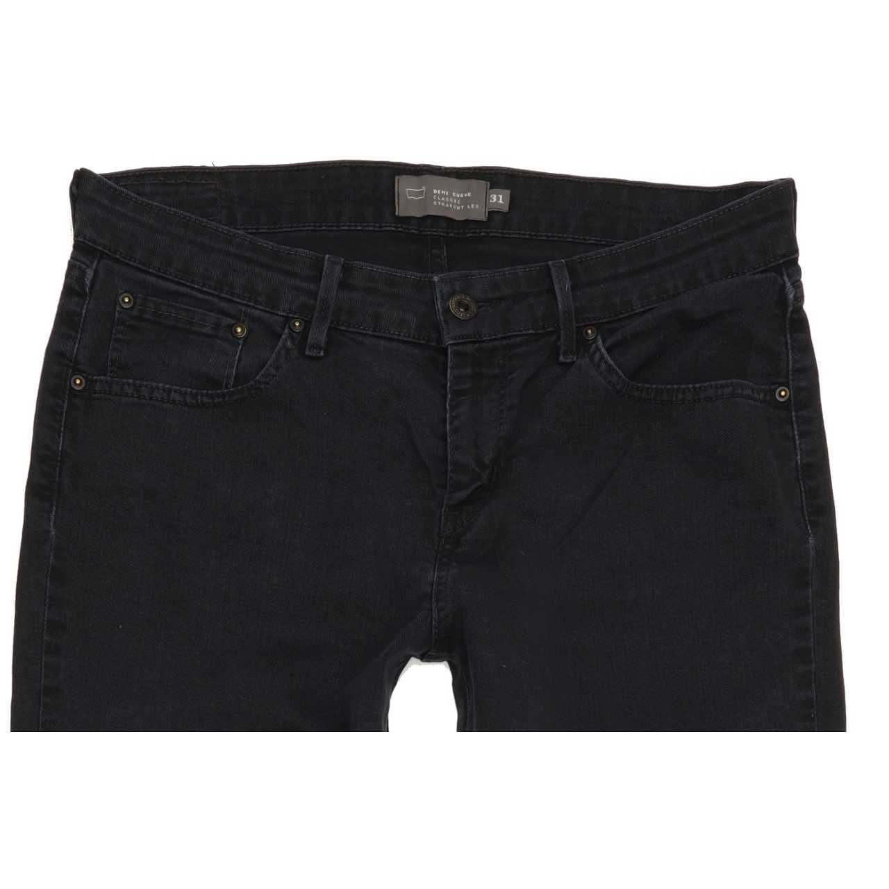Levi's Demi Curve Women Black Straight Regular Stretch Jeans W31 L31