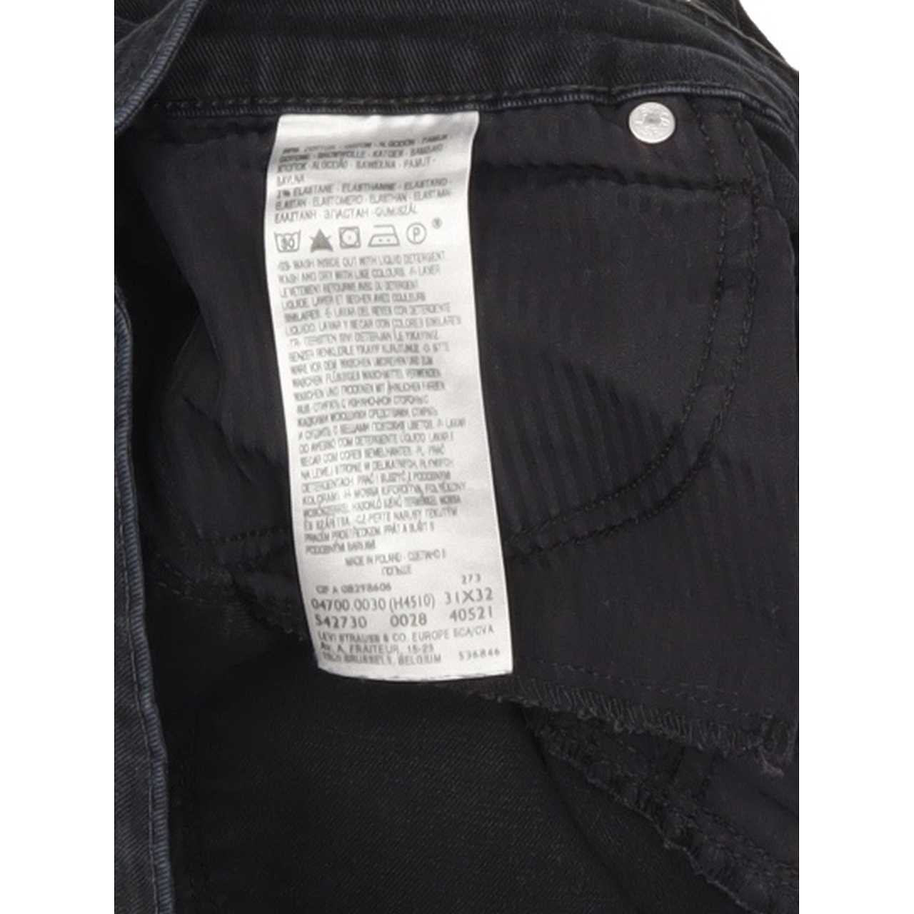 Levi's Demi Curve Women Black Straight Regular Stretch Jeans W31 L31