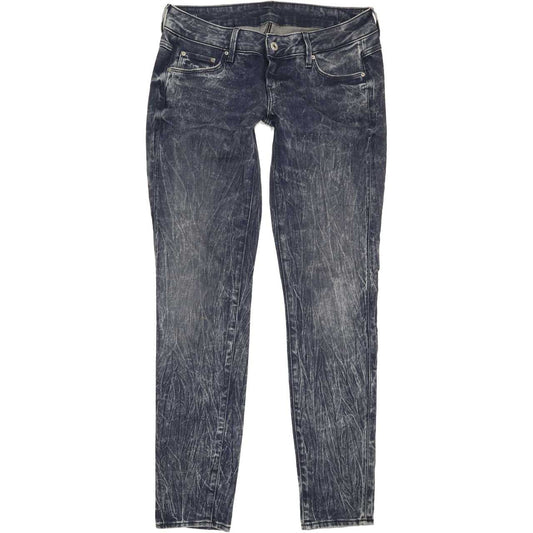 G-Star 3301 Low Women Blue Skinny Slim Stretch Jeans W30 L32