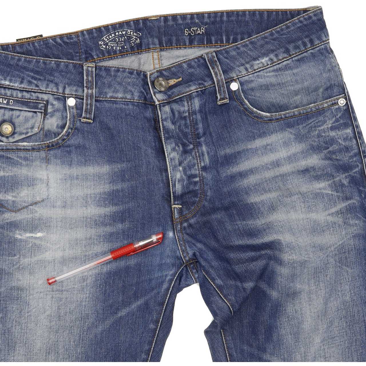 G-Star Morris Low Men Blue Straight Regular Jeans W32 L34