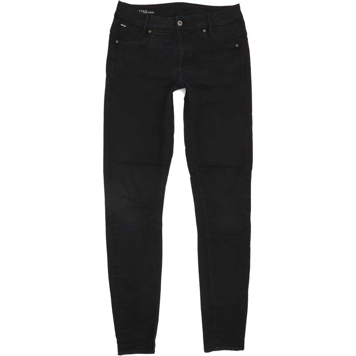 G-Star D-Staq Mid Women Black Skinny Regular Stretch Jeans W29 L33