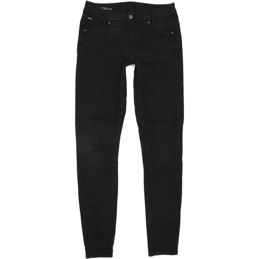 G-Star D-Staq Mid Women Black Skinny Regular Stretch Jeans W29 L33
