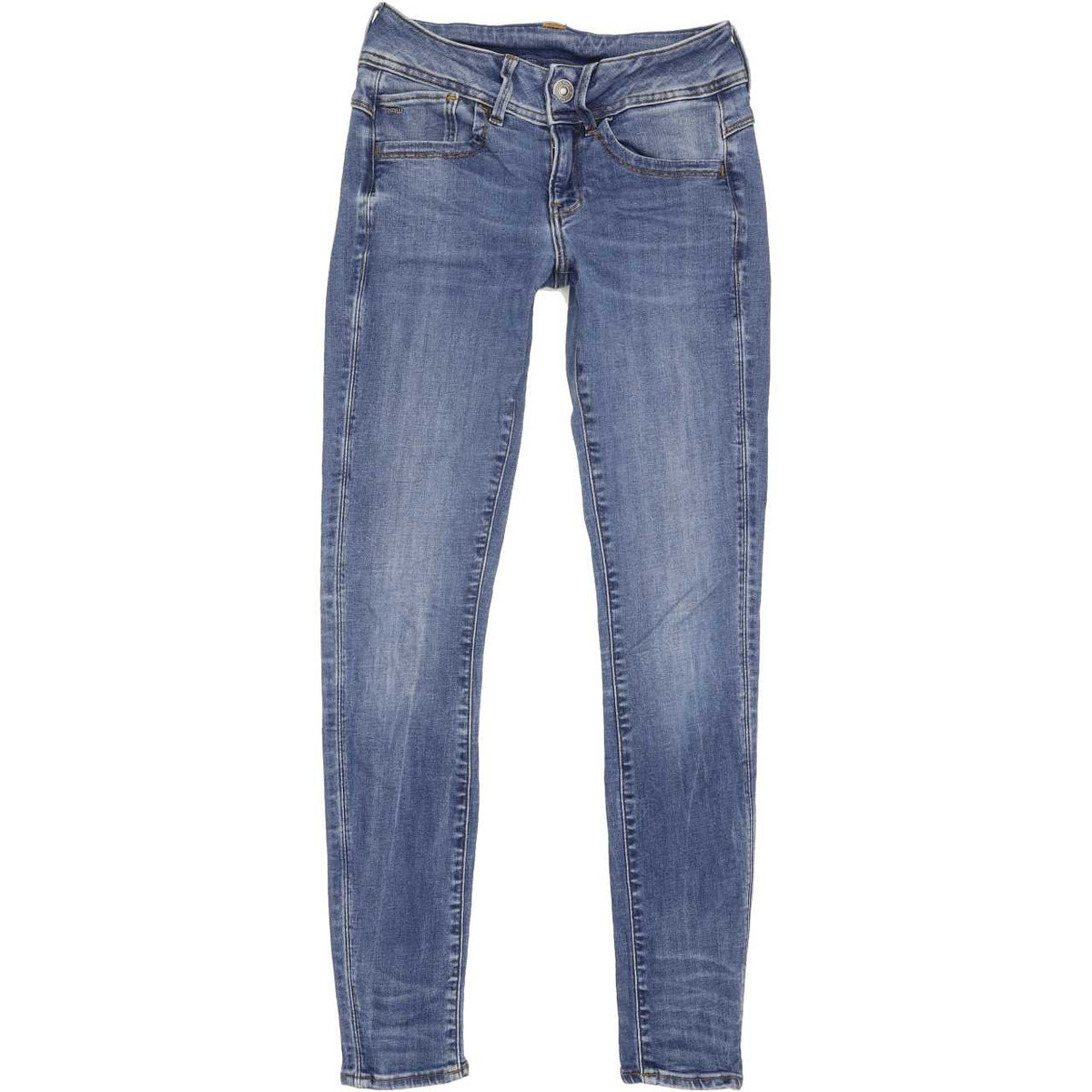 G-Star Lynn D-Mid Women Blue Skinny Slim Stretch Jeans W26 L29