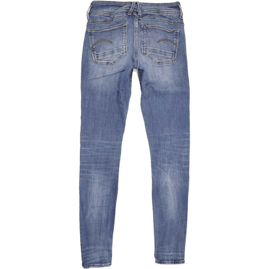 G-Star Lynn D-Mid Women Blue Skinny Slim Stretch Jeans W26 L29