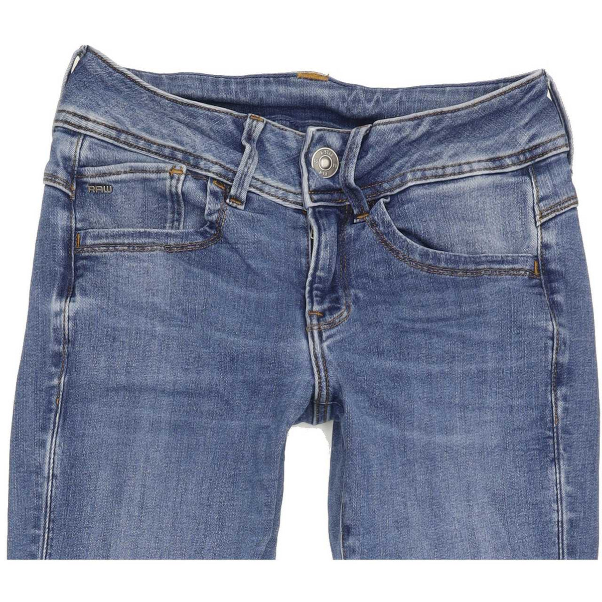 G-Star Lynn D-Mid Women Blue Skinny Slim Stretch Jeans W26 L29