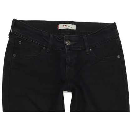 Levi's 571 Women Black Straight Regular Jeans W30 L29