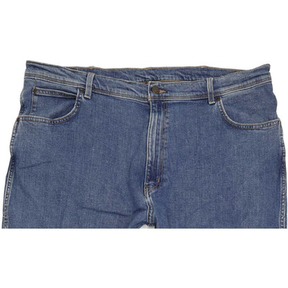 Wrangler Durable Quality Men Blue Straight Regular Stretch Jeans W42 L32