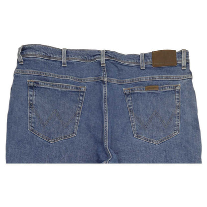 Wrangler Durable Quality Men Blue Straight Regular Stretch Jeans W42 L32