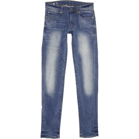 G-Star 3301 Men Blue Straight Slim Stretch Jeans W29 L34