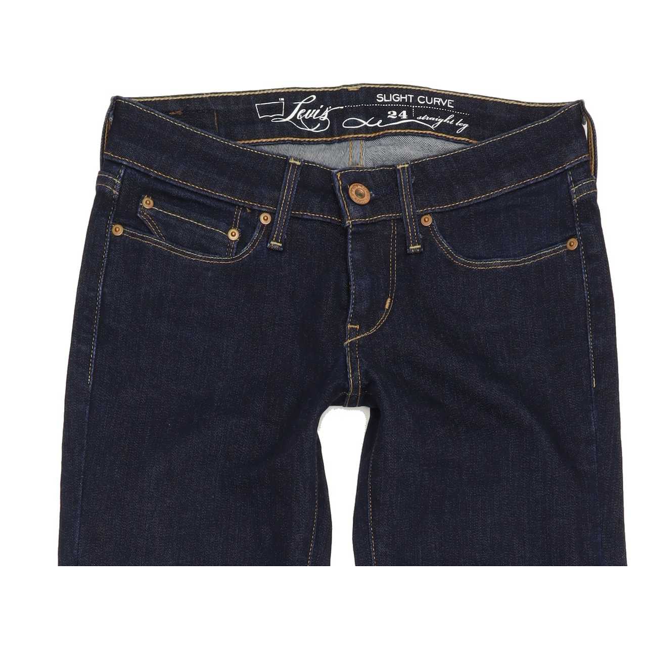 Levi's Slight Curve Women Blue Straight Slim Stretch Jeans W24 L31