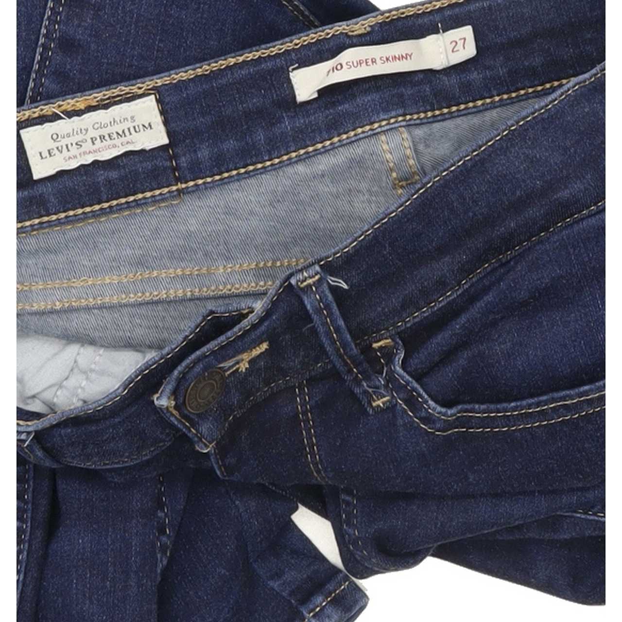 Levi's 710 Women Blue Skinny Regular Stretch Jeans W27 L29