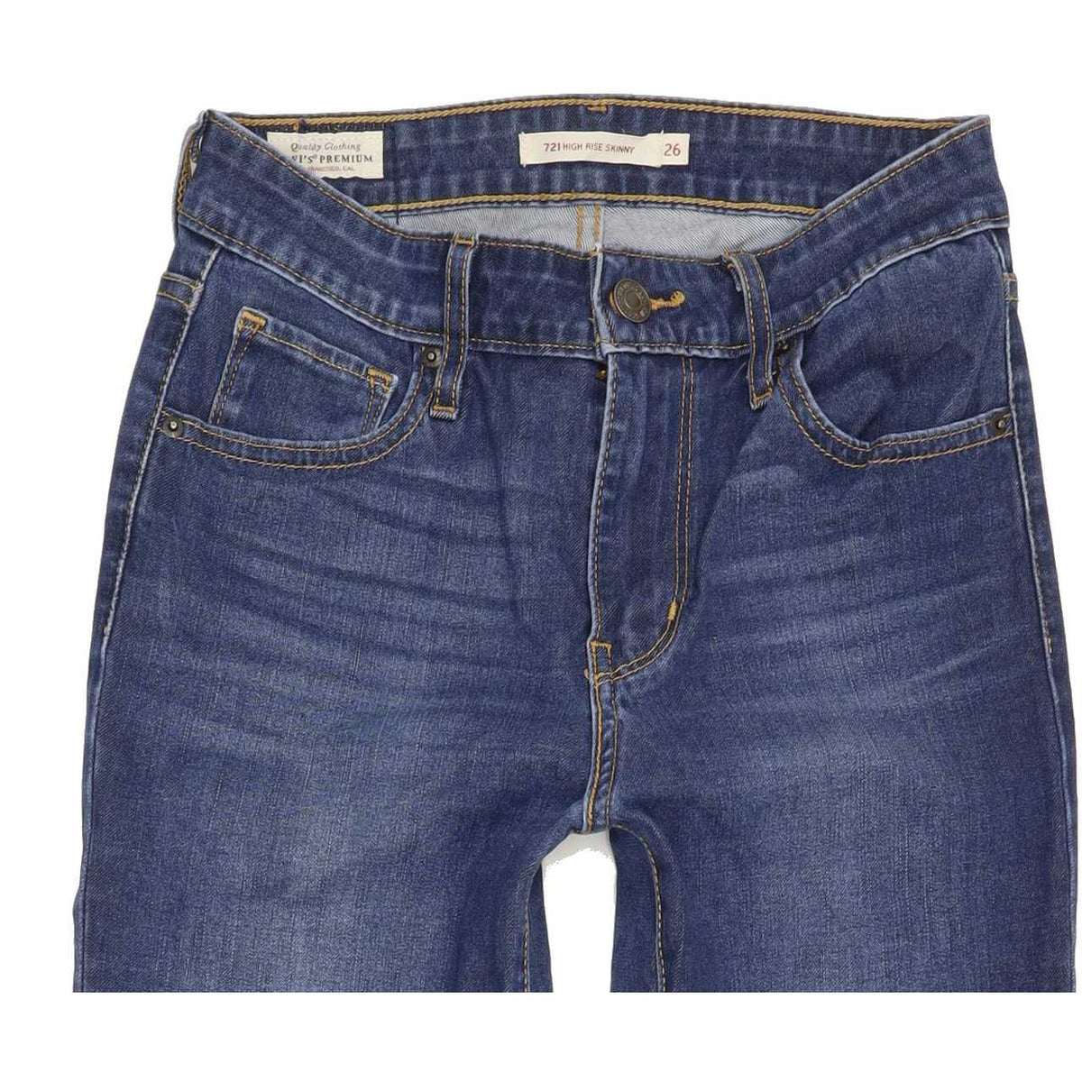 Levi's 721 High Rise Women Blue Skinny Stretch Jeans W26 L30