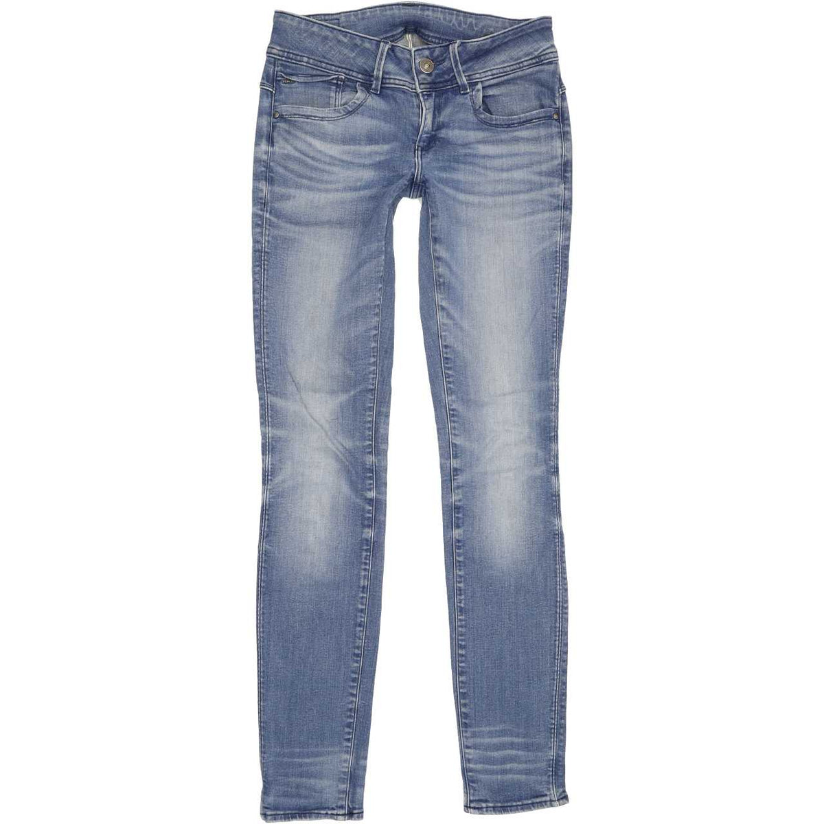 G-Star Lynn Mid Women Blue Skinny Slim Stretch Jeans W28 L32