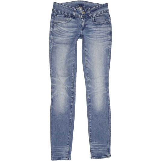 G-Star Lynn Mid Women Blue Skinny Slim Stretch Jeans W28 L32