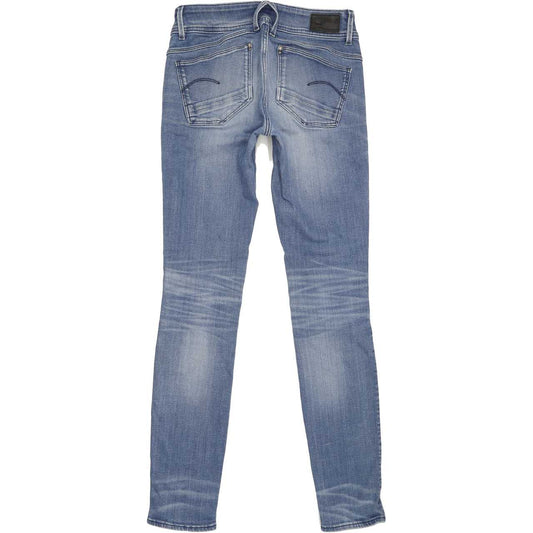 G-Star Lynn Mid Women Blue Skinny Slim Stretch Jeans W28 L32
