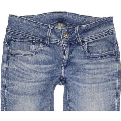 G-Star Lynn Mid Women Blue Skinny Slim Stretch Jeans W28 L32