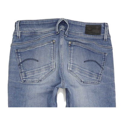 G-Star Lynn Mid Women Blue Skinny Slim Stretch Jeans W28 L32