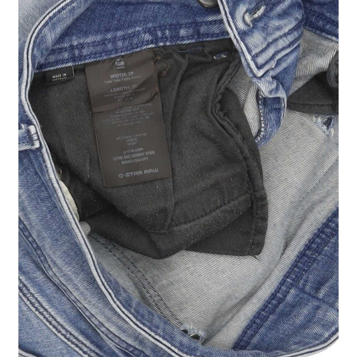 G-Star Lynn Mid Women Blue Skinny Slim Stretch Jeans W28 L32