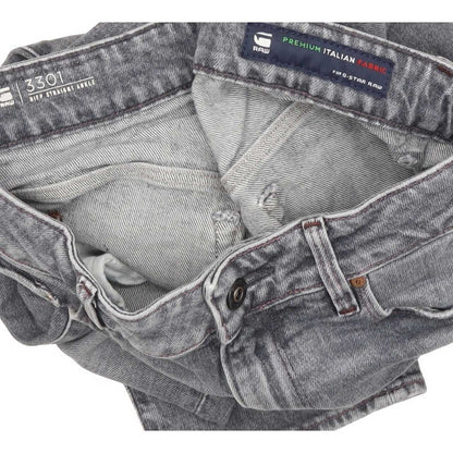 G-Star 3301 High Rise Grey Straight Regular Stretch Jeans High Waisted W28 L28