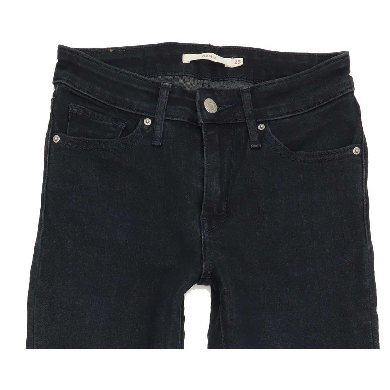Levi's 712 Women Navy Straight Slim Stretch Jeans W25 L32