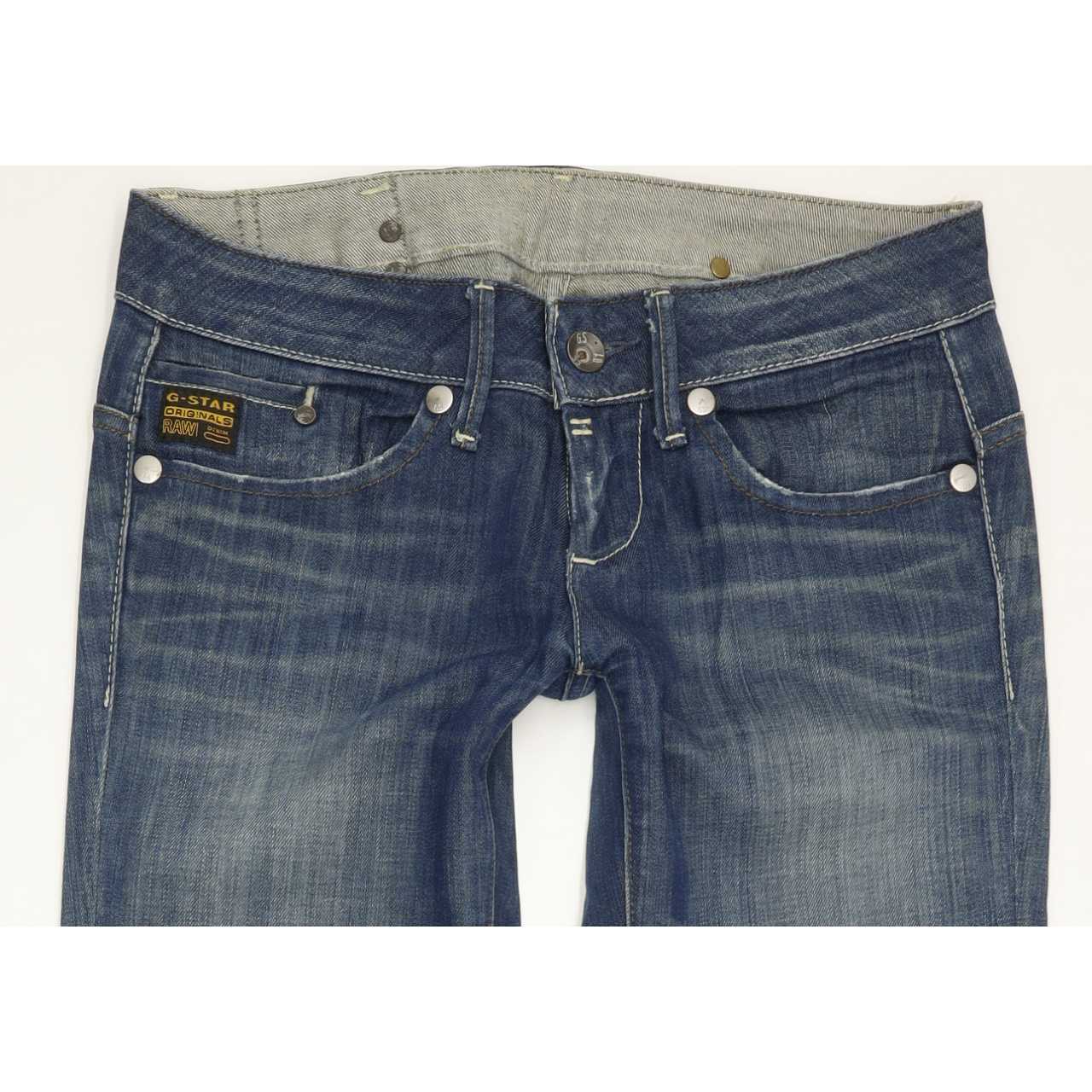 G-Star Midge Women Blue Straight Slim Stretch Jeans W26 L31