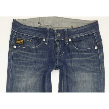 G-Star Midge Women Blue Straight Slim Stretch Jeans W26 L31