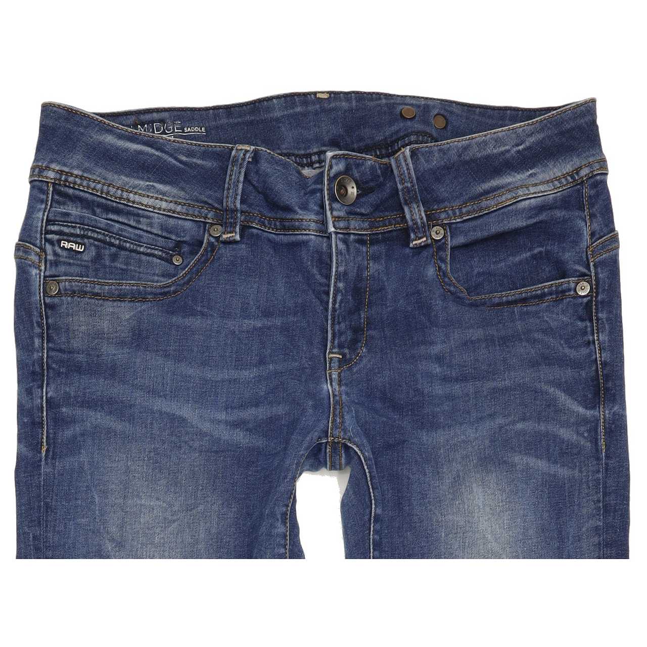 G-Star Midge Saddle Women Blue Straight Slim Stretch Jeans W30 L32