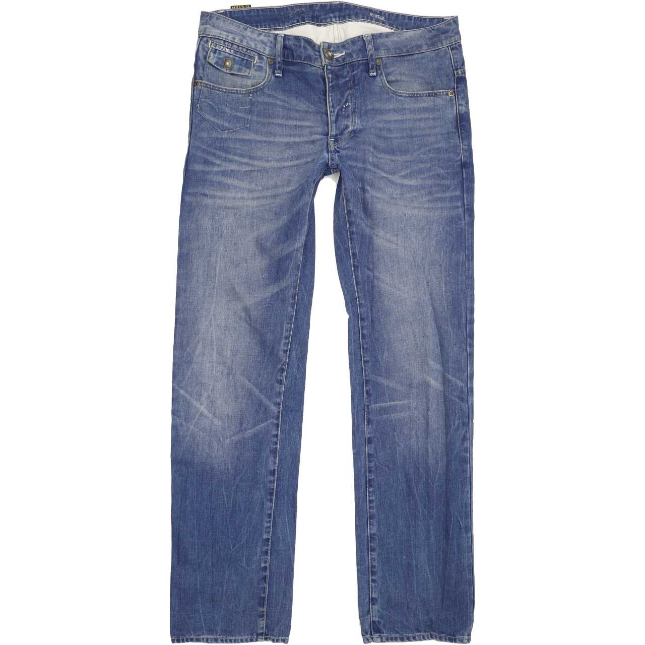 G-Star Morris Low Men Blue Straight Slim Jeans W31 L32