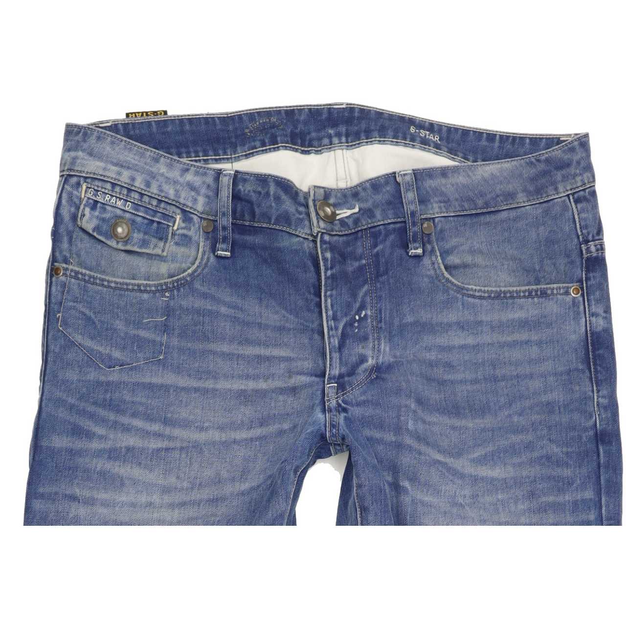 G-Star Morris Low Men Blue Straight Slim Jeans W31 L32
