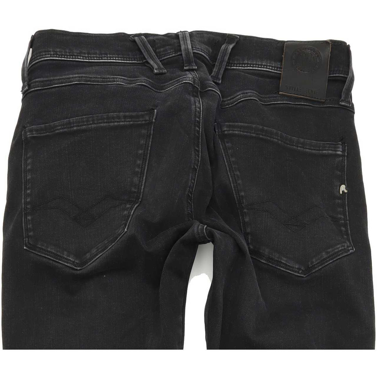 Replay Anbass Men Black Skinny Slim Stretch Jeans W29 L32