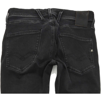 Replay Anbass Men Black Skinny Slim Stretch Jeans W29 L32