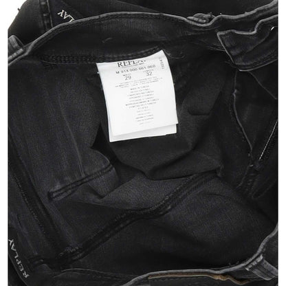 Replay Anbass Men Black Skinny Slim Stretch Jeans W29 L32