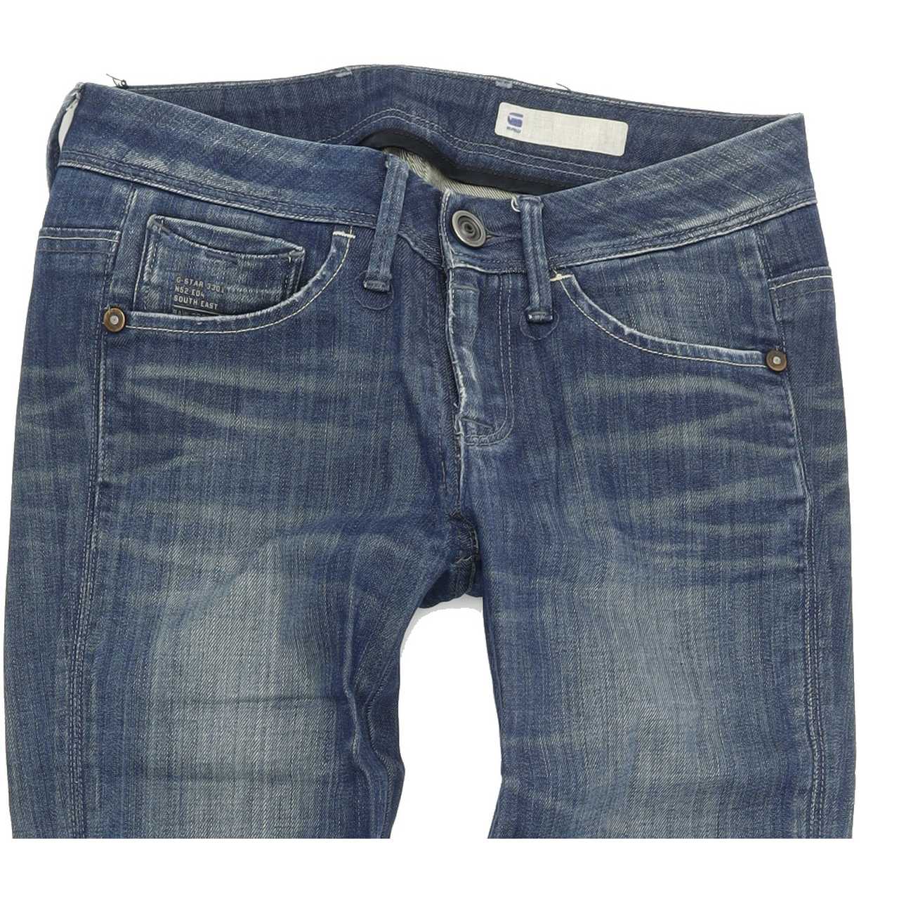 G-Star Nova Midwaist Women Blue Straight Regular Stretch Jeans W24 L32
