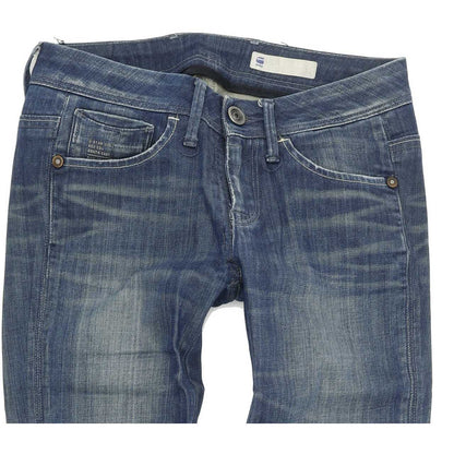 G-Star Nova Midwaist Women Blue Straight Regular Stretch Jeans W24 L32