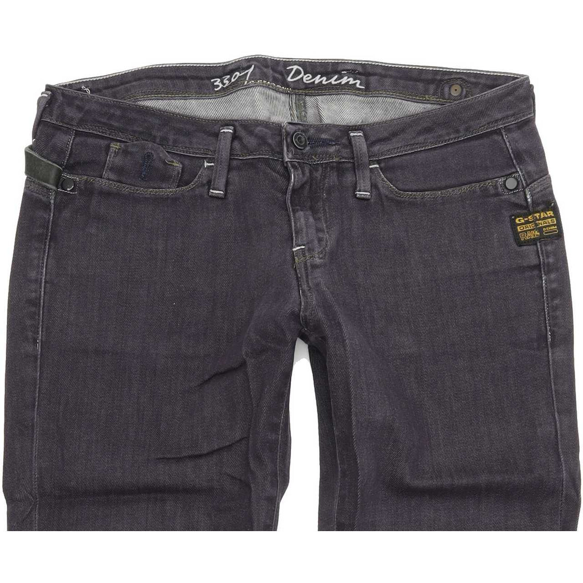 G-Star Women Blue Straight Slim Stretch Jeans W28 L31