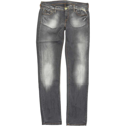 Replay Women Grey Straight Regular Jeans W29 L34