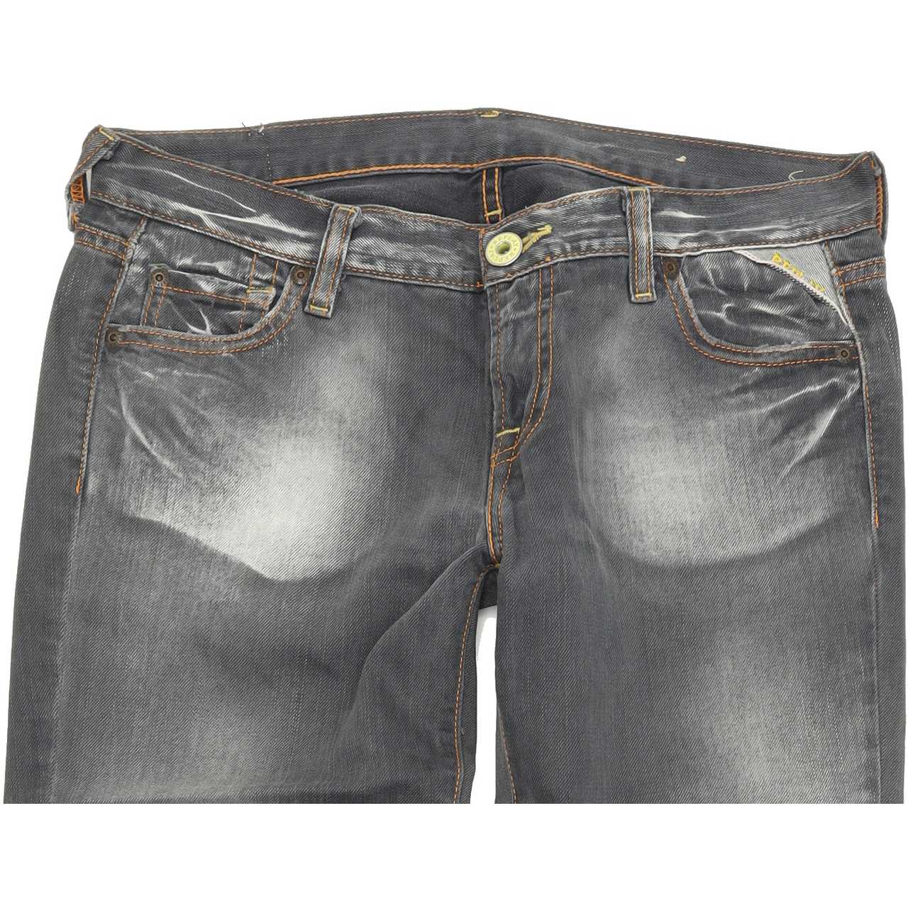 Replay Women Grey Straight Regular Jeans W29 L34