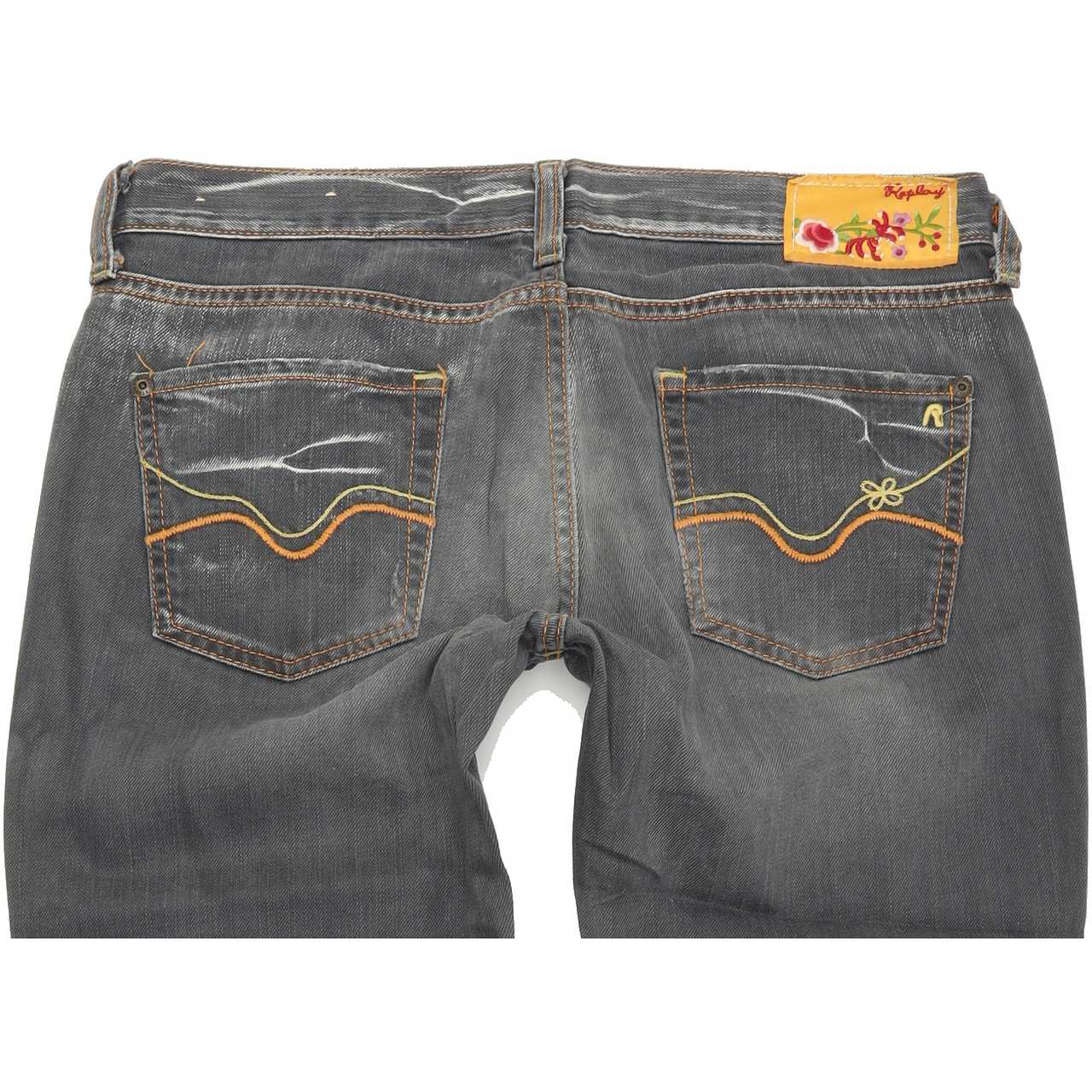 Replay Women Grey Straight Regular Jeans W29 L34