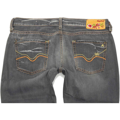 Replay Women Grey Straight Regular Jeans W29 L34