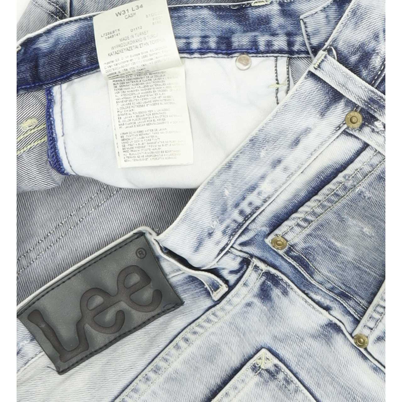 Lee Cash Men Blue Straight Slim Jeans W31 L34