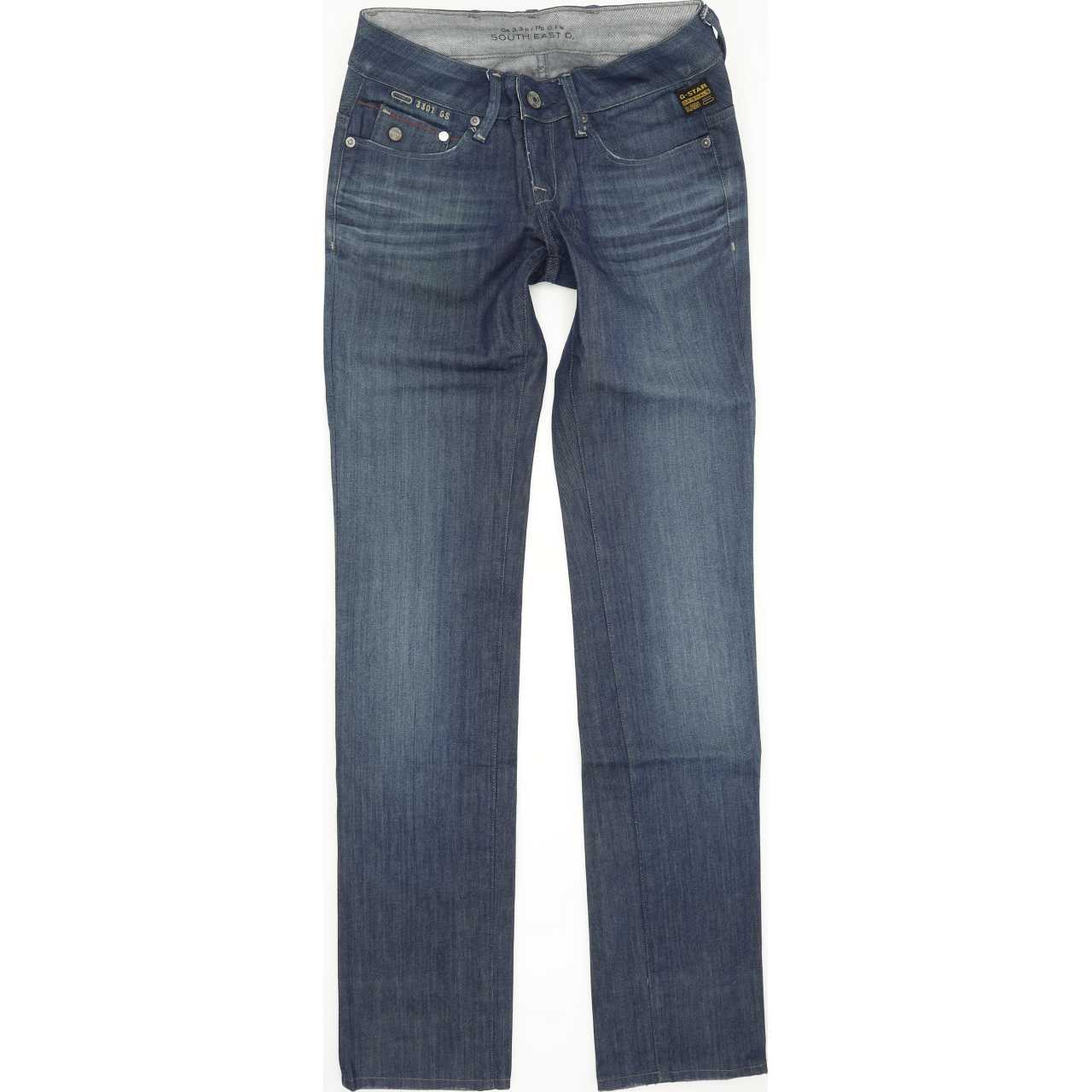 G-Star Frontier Women Blue Straight Regular Stretch Jeans W26 L34