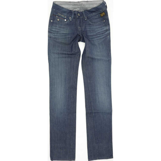 G-Star Frontier Women Blue Straight Regular Stretch Jeans W26 L34