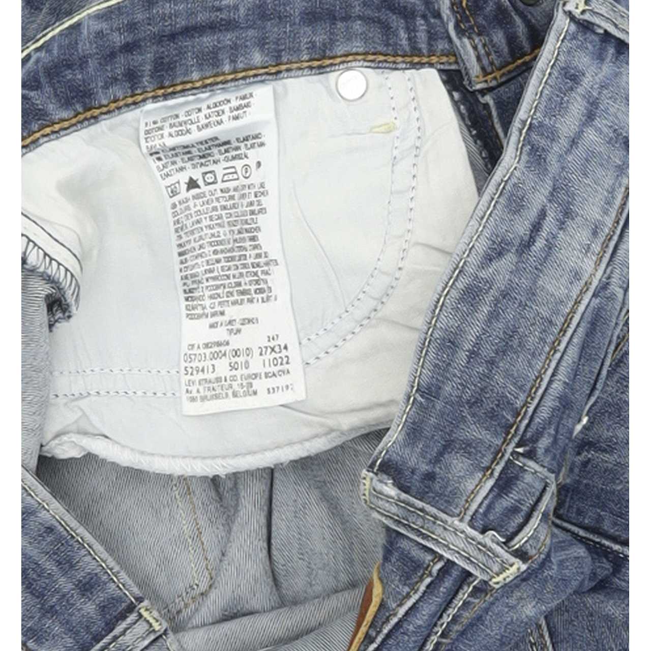 Levi's Demi Curve Women Blue Straight Regular Stretch Jeans W27 L32