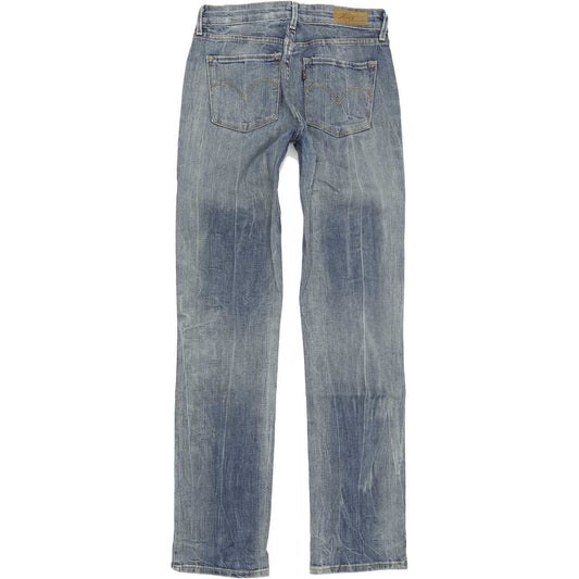Levi's Demi Curve Women Blue Straight Regular Stretch Jeans W27 L32